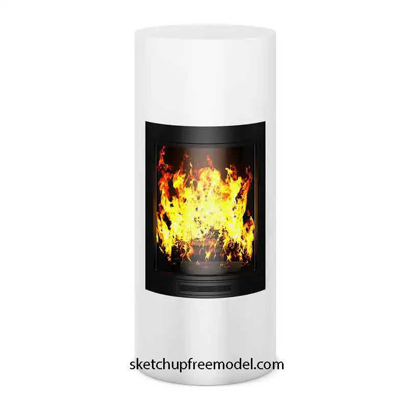 Circle Fireplace Free model