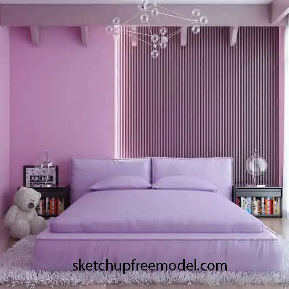 Pink Bedroom Free model