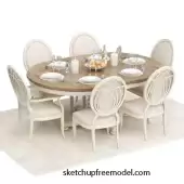 Luxury Table Chair Free model