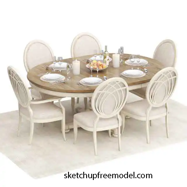 Luxury Table Chair Free model