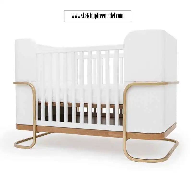 White Baby Cradle Free model