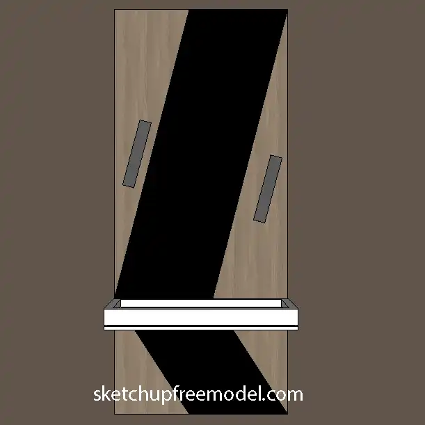 Free Wood Panel Sink model