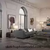 Classic Living Room Free model