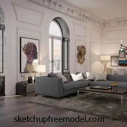 Classic Living Room Free model
