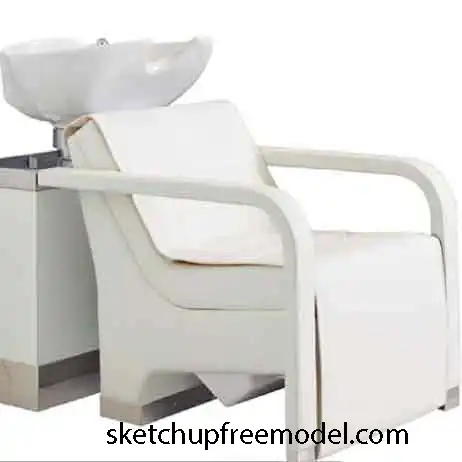 Hair Washin Chair White Free Model