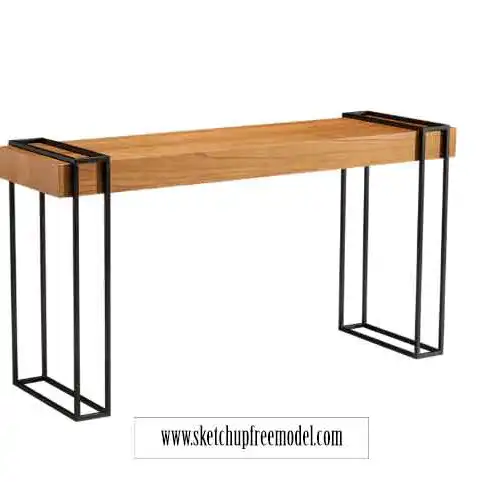 Metal Leg Wood Table Free Model