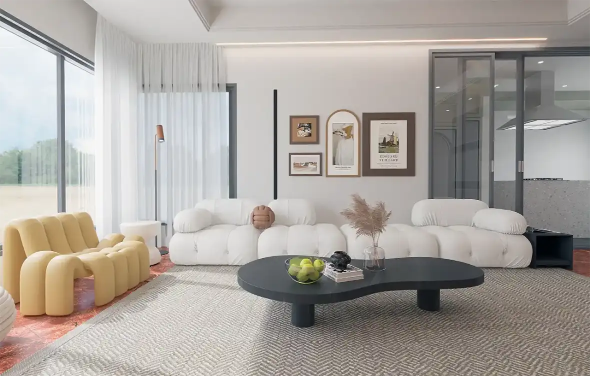 Modern minimal living room